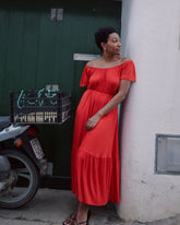 Kahlo Liquid Jersey Dress - Lipstick