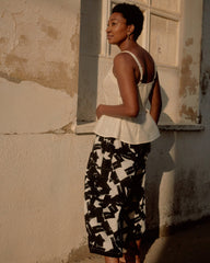 Kuki Sleeveless Linen Blend Top - Natural White