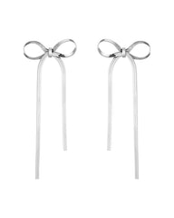 Aurate Herringbone Bow Earrings