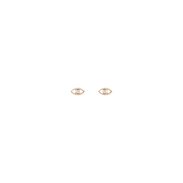 Aurate Lab Grown White Sapphire Evil Eye Stud Earrings