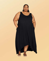 Athena Divine Jersey Dress - Black