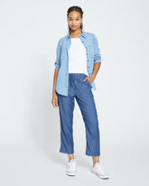 Perfect Tencel Chambray Off-Duty Pants - Midnight Blue