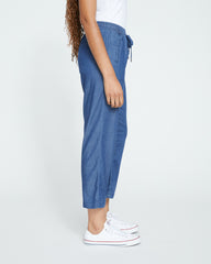 Perfect Tencel Chambray Off-Duty Pants - Midnight Blue