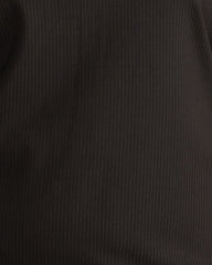 Envelope Neck Ponte Dress - Fine Grey Pinstripe