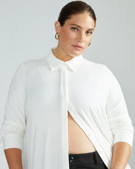 Elbe Liquid Jersey Shirt Classic Fit - White