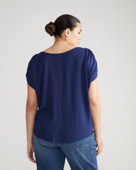Helena Divine Jersey Gathered Tee - Cenote