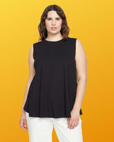 Heatwave Divine Jersey Flared Tank - Black