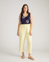 Iris Linen Blend Easy Pull-On Pants - Twinkle