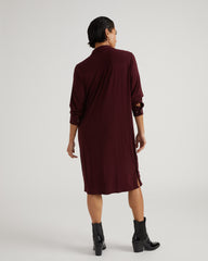 Marcie Liquid Jersey Dress - Black Cherry