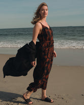 Promenade Linen Blend Jumpsuit - Bohem Print