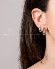Aurate Silver Hoop Earrings
