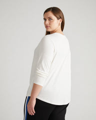 Light-As-Air Long Sleeve Crew Neck Tee - Vapor