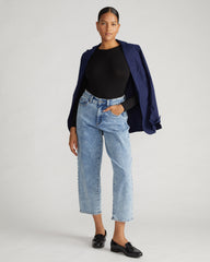 Joan Liquid Jersey Long Sleeve Top - Black