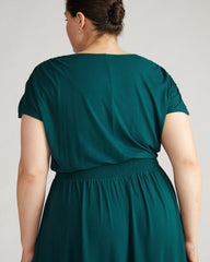 Minetta Liquid Jersey Dress - Forest Green