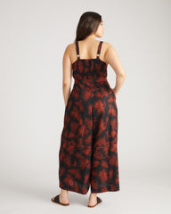 Promenade Linen Blend Jumpsuit - Bohem Print