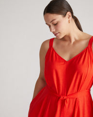 Promenade Linen Blend Jumpsuit - Shoreline Sunset