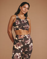 Next-to-Naked Racerback Sports Bra - Lotus Print
