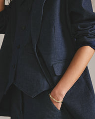 Percy Denim Look Blazer - Dark Indigo