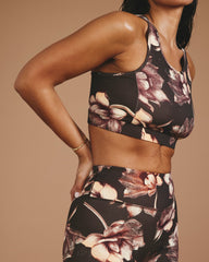 Next-to-Naked Racerback Sports Bra - Lotus Print