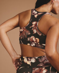 Next-to-Naked Racerback Sports Bra - Lotus Print