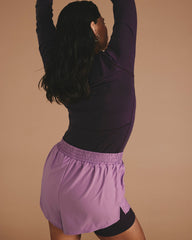 Mia Long Sleeve Movement Tee - Purple Jewel