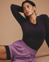 Mia Long Sleeve Movement Tee - Purple Jewel