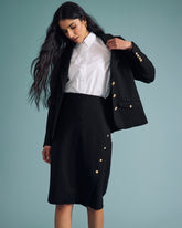 Janet Tie-Neck Cotton Poplin Shirt - White