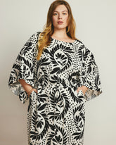 Lio Linen Blend Dress - Vine Print