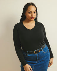Long Sleeve V Rex - Black