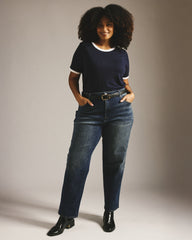 Tee Rex - Navy/White Trim