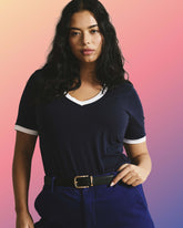 V Rex - Navy/White Trim