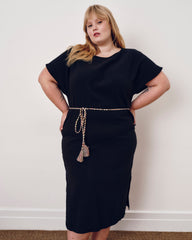 Luxe Cotton Gauze Beach Dress - Black