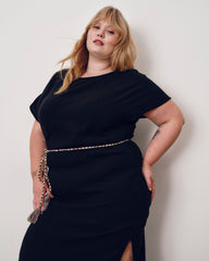 Luxe Cotton Gauze Beach Dress - Black