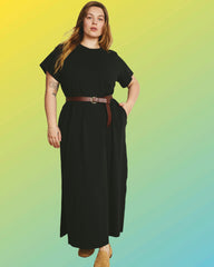 Maxi T-Shirt Dress - Black