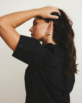 Elbe Stretch Poplin Short Sleeve Shirt - Black