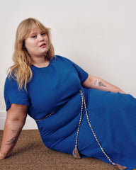 Luxe Cotton Gauze Beach Dress - Ultramarine