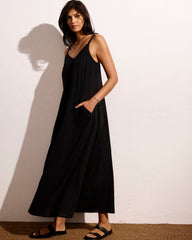 Kite Linen Blend Dress - Black