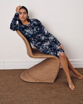 Thames Fog Dress - Tumbling Bouquet Print
