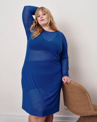 Thames Fog Dress - Ultramarine