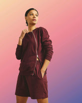 Meridien Zip Sweatshirt - Black Cherry