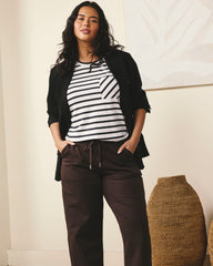Straight Leg French Terry Sweatpants - Deep Brown