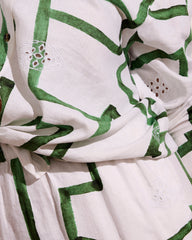 Iris Linen Blend Easy Pull-On Pants - Green Paint Print