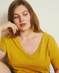 Double V Tee - Goldenrod