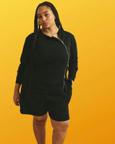 Meridien Zip Sweatshirt - Black