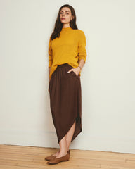 Positano Pointelle Mock Neck Sweater - Goldenrod