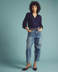 Moore Liquid Jersey Blouse - Midnight