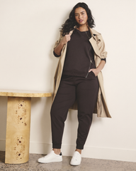 Selma French Terry Jogger - Deep Brown