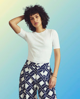 Classic Ribbed Tee - White