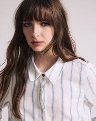 Elbe Stretch Linen Blend Shirt - Mayfair Stripe