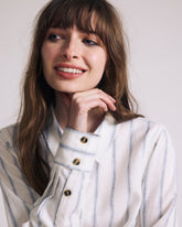Elbe Stretch Linen Blend Shirt - Mayfair Stripe